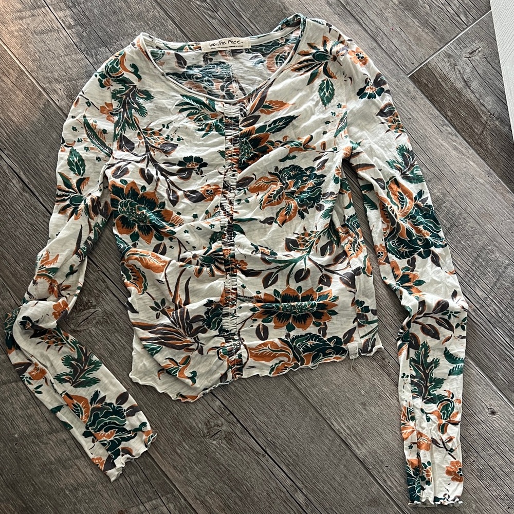 We The Free Multicolor Floral Blouse